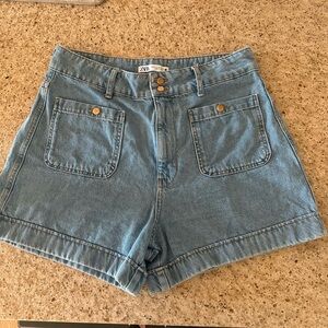 Zara Women's Light Blue Jean Shorts